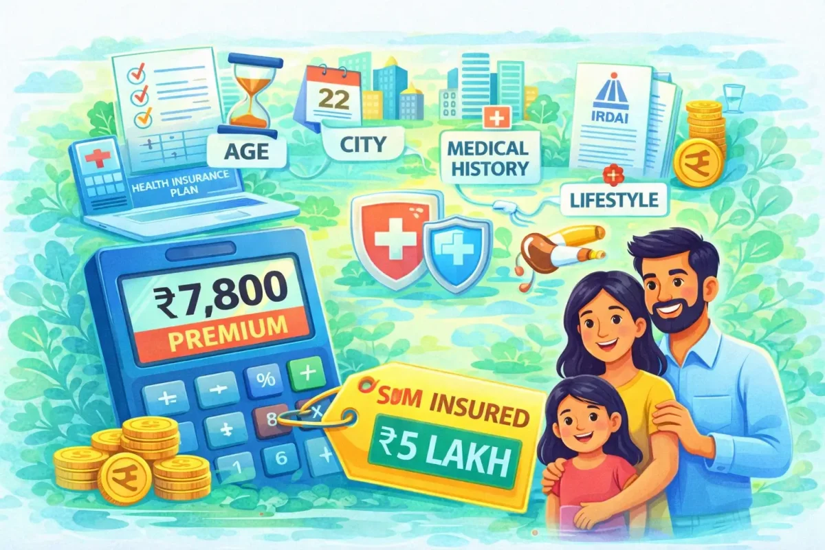 health insurance premium calculator india showing how insurance premium is calculated based on age coverage medical history and lifestyle