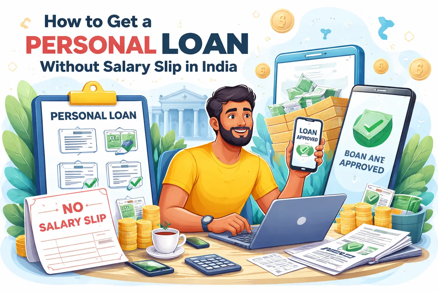 personal loan without salary slip in India for freelancers and self employed borrowers